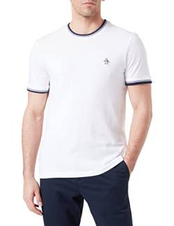 Original Penguin Herren SS Sticker Pete Ringer Tee T-Shirt, Bright White, L von Original Penguin