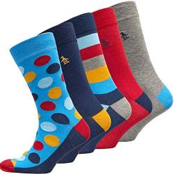 Original Penguin Herren-Socken, 5er-Pack, mehrfarbig, Einheitsgröße von Original Penguin