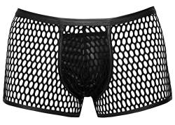 Orion Netz-Boxershorts - sexy Pants für Männer, aus transparentem Netz-Stoff, niedrige Bund-Höhe, figurbetont, schwarz von Orion