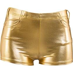 Fasching Damen Hot Pants metallic (Small, gold) von Orlob