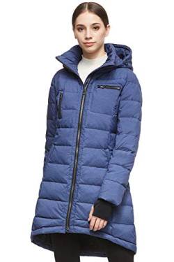 Orolay Damen Daunenmantel Winterjacke Langarm, Blau, L von Orolay