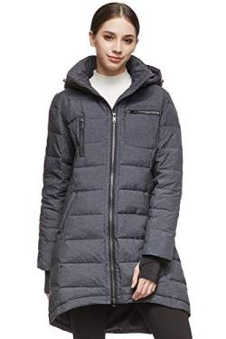 Orolay Damen Daunenmantel Winterjacke Langarm, Schwarzgrau, S von Orolay