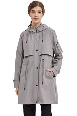 Orolay Damen Kapuzenmantel Wasserdichte Jacke Leichte Outdoor-Windjacke Legierung L von Orolay