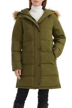 Orolay Damen Lsolierter Daunenmantel Winter Kapuzen-Steppjacke mit Kunstpelz Female Winterjacke Armeegrün XL von Orolay