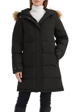 Orolay Damen Lsolierter Daunenmantel Winter Kapuzen-Steppjacke mit Kunstpelz Female Winterjacke Schwarz XL von Orolay