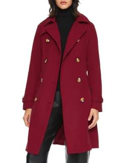 Orolay Damen Trenchcoat lang Klassisch Mantel Outfit Rot M von Orolay