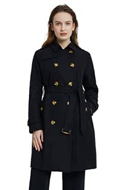 Orolay Damen Trenchcoat lang Klassisch Mantel Outfit Schwarz S von Orolay