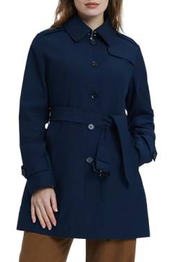 Orolay Damen Trenchcoat mit Gürtel Winddicht Klassischer Mantel Schmale Outdoor Jacken mit Breitem Revers Marine M von Orolay