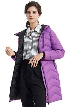 Orolay Damen Winter Dicke Daunenmantel Leichte lange Pufferkleidung Purple XS von Orolay