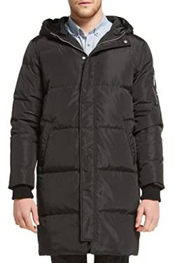 Orolay Herren Daunenjacke Warmer Wintermantel Mittellang Freizeit Hooded Steppmantel Schwarz M von Orolay