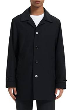 Orolay Herren Trenchcoat Outwear mit Klassischer Reversleiste Taschen Freizeitjacke Schwarz S von Orolay