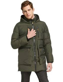 Orolay Herren Verdickter Hoodie Daunenmantel Warmer Mantel Lsolierter Winterparka Armeegrün XXL von Orolay