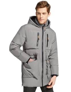 Orolay Herren Verdickter Hoodie Daunenmantel Warmer Mantel Lsolierter Winterparka Grau M von Orolay