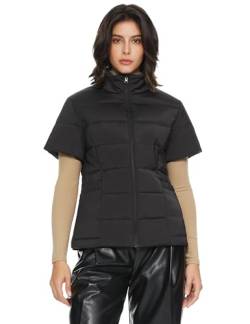 Orolay Warm Isolierte Weste für Damen Stehkragen Flügelärmel Jacke Reißverschluss Weste mit Taschen Schwarz XL von Orolay