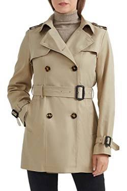 Orolay Zweireihiger Trenchcoat für Damen mit Gürtel Frauen Regenmantel Female Windjacke Khaki XL von Orolay