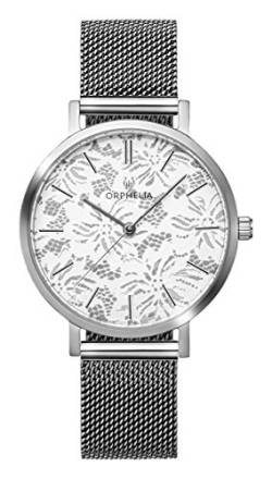 ORPHELIA Damen Analog Quarz Uhr mit Edelstahl Armband OR12803, Silber von Orphelia