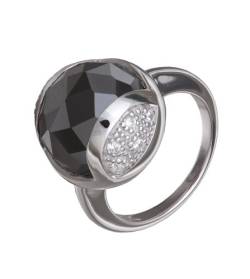 Orphelia Damen-Ring 925 Sterling Silber rhodiniert Zirkonia schwarz Gr.58 (18.5) ZR-3658/58 von Orphelia