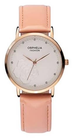 Orphelia Fashion Damen Analog Uhr Petal Blossom mit Leder Armband, Rosa von Orphelia