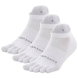 OrrinSports Zehensocken für Männer Frauen Coolmax Laufsocken 3 Paar Sportliche Viertel Fünf Fingersocken von OrrinSports