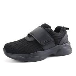 Ortho+rest Damen Diabetikerschuhe mit verstellbarem Verschluss Orthopädische Gehschuhe Ödem Schuhe für geschwollene Füße (39,Schwarz) von Ortho+rest