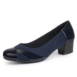 Ortho+rest Hallux Valgus Pumps Damen Low Heel OrthopäDische Slip Auf Loafers(36,Marine) von Ortho+rest