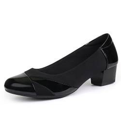 Ortho+rest Hallux Valgus Pumps Damen Low Heel OrthopäDische Slip Auf Loafers(37,Schwarz) von Ortho+rest