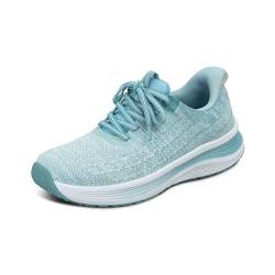 Orthofeet Hands-Free Orthopädischer Damen Slip-in Sneaker Türkis Nira, Größe 40.5 Weit von Orthofeet