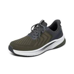 Orthofeet Hands-Free Orthopädischer Herren Slip-in Sneaker Olive Tilos, Größe 43 Weit von Orthofeet