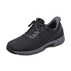 Orthofeet Hands-Free Orthopädischer Herren Slip-in Sneaker Schwarz Yari, Größe 44.5 Weit von Orthofeet