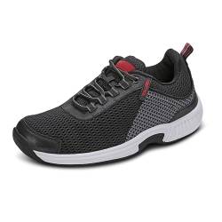 Orthofeet Orthopädischer Herren Sneaker Edgewater Schwarz, Größe 43.5 von Orthofeet