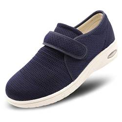 Orthoshoes Damen-Sneaker, atmungsaktiv, leicht, Luftpolster für Diabetiker, ältere Menschen, geschwollene Füße, Plantarfasziitis, navy, 39 EU von Orthoshoes