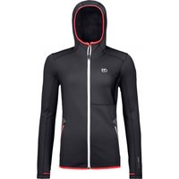 ORTOVOX FLEECE WOMEN Zip Hoodie 2024 black raven - XS von Ortovox