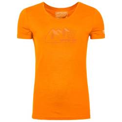 Ortovox - Women's 150 Cool Vintage Badge T-Shirt - Merinoshirt Gr XL orange von Ortovox