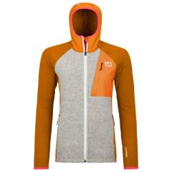 Ortovox - Women's Fleece Grid Plus Classic Knit Hoody - Fleecejacke Gr L grau von Ortovox