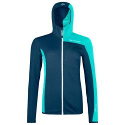 Ortovox - Women's Fleece Light Grid Hooded Jacket - Fleecejacke Gr XL blau von Ortovox
