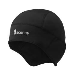 Oscenny Fahrradmütze Unter Helm,Hilfe Hördesign,Winddicht Wasserdicht Weich gefüttertes Fleece für Motorrad,Ski,Fußball,Laufen, Skull Cap Beanie Männer Frauen Winter Mütze von Oscenny