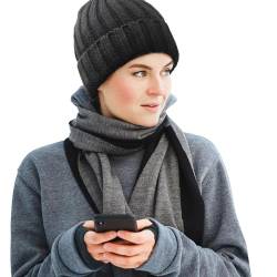 Oscenny Wintermütze Damen Herren,Dick,Wollklobige Slouchy,Superfein Gefüttert,Doppellagig Superfein Gefüttert Fleece Mütze, Zopfmuster,Verdickte Mütze,Thermische,Winddichte Winter von Oscenny