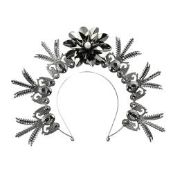 Barockes Halo-Stirnband mit Strasssteinen, Kopfbedeckung für Damen, Diadem, Haarreif, Hochzeit, Party, Haarschmuck, Stirnband für Frauen von Osdhezcn