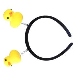 Haarband mit kleiner gelber Ente, weich und bequem, Schmuck für Partys, Cartoon-Tier-Kopfbedeckung, Damen-Zubehör, lustiges Kinder-Stirnband von Osdhezcn