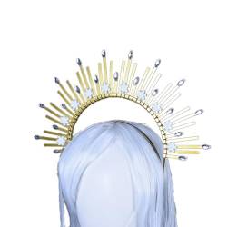 Osdhezcn Stern-Stirnband, Halos, Halloween, Cosplay, elegantes Haar-Accessoire, funktionale Kopfbedeckung, Ornament für Damen und Frauen von Osdhezcn