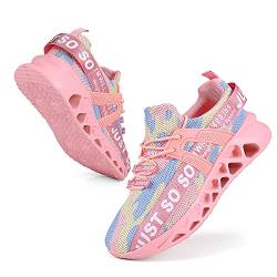 Osheoiso Damen Laufschuhe Sportschuhe Straßenlaufschuhe Sneaker Frauen Tennisschuhe Fitness Schuhe Rosa 38 EU von Osheoiso