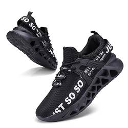 Osheoiso Damen Laufschuhe Walking Athletic für Frauen Casual Slip Fashion Sports Outdoor-Schuhe Schwarz 37 EU von Osheoiso