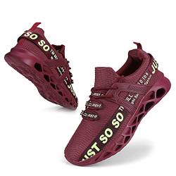 Osheoiso Damen Laufschuhe Walking Athletic für Frauen Casual Slip Fashion Sports Outdoor-Schuhe Violett 37 EU von Osheoiso