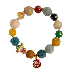 Oshhni Bodhi Lotus Armband, Perlenarmband, Dekorativ, Stretcharmband für Männer und Frauen, Geschenk, Hochzeiten, Geburtstage, Jahrestage, Stil D von Oshhni
