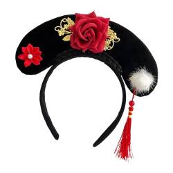 Oshhni Chinesische Kopfbedeckung, chinesisches Qing-Stirnband, dekoratives Kinder-verziertes Hanfu-Haarband, antikes Stirnband für den Urlaub, Stil E von Oshhni