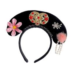 Oshhni Chinesische Kopfbedeckung, chinesisches Qing-Stirnband, dekoratives Kinder-verziertes Hanfu-Haarband, antikes Stirnband für den Urlaub, Stil G von Oshhni