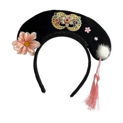 Oshhni Chinesische Kopfbedeckung, chinesisches Qing-Stirnband, dekoratives Kinder-verziertes Hanfu-Haarband, antikes Stirnband für den Urlaub, Stil H von Oshhni