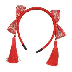 Oshhni Chinesisches Neujahrs-Stirnband, Kopfbedeckung, bezauberndes Haarband, Schleife, Haarreifen für Silvester, Feiertage, Bühnenauftritte, Partygeschenke, Stil b von Oshhni