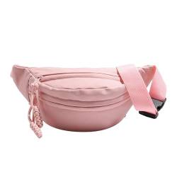 Oshhni Damen-Gürteltasche, Hüfttasche, Geldbörse, lässige modische Brusttasche, Schultertasche für Workout, Outdoor, Camping, Sport, Rosa von Oshhni