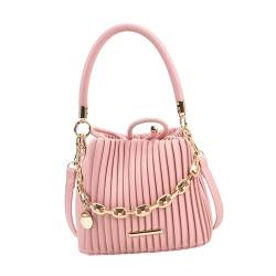 Oshhni Damen-Umhängetasche, Schultertasche mit Griff, lässige Damenhandtasche, Valentinstagsgeschenke für Freundin für Abendparty, Rosa von Oshhni